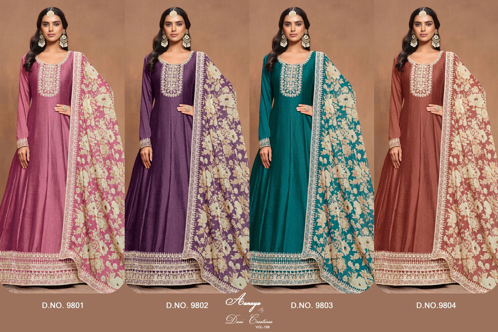 Aanaya Vol 198 By Twisha Art Silk Wedding Salwar Suit Orders In India